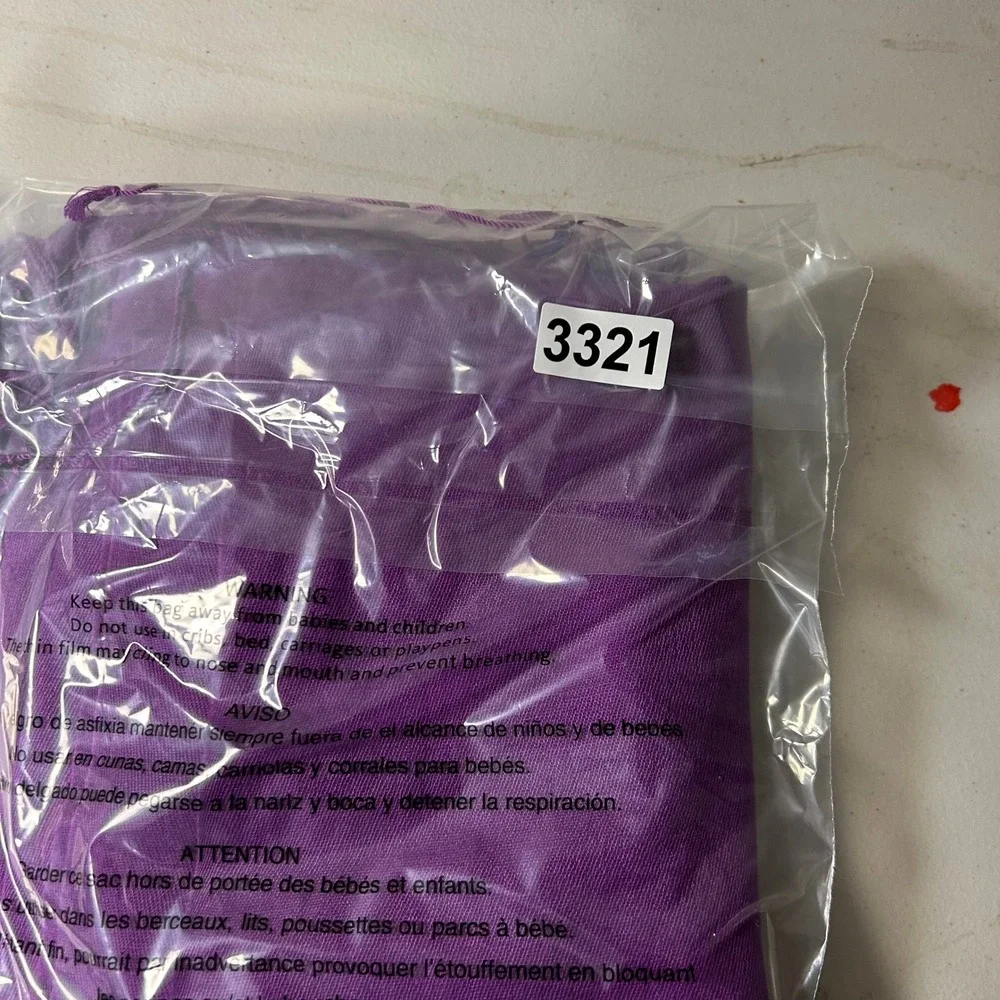 Bloomingdales Purple Silk Cashmere Blend Fringe Wrap Shawl Scarf